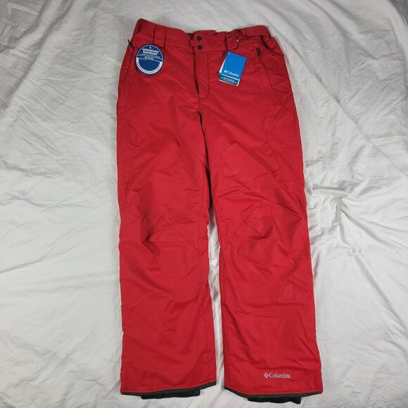 Columbia Omni Tech Bugaboo Mens Large Red Ski Pants Winter Snow Outdoors Camping - Picture 1 of 12